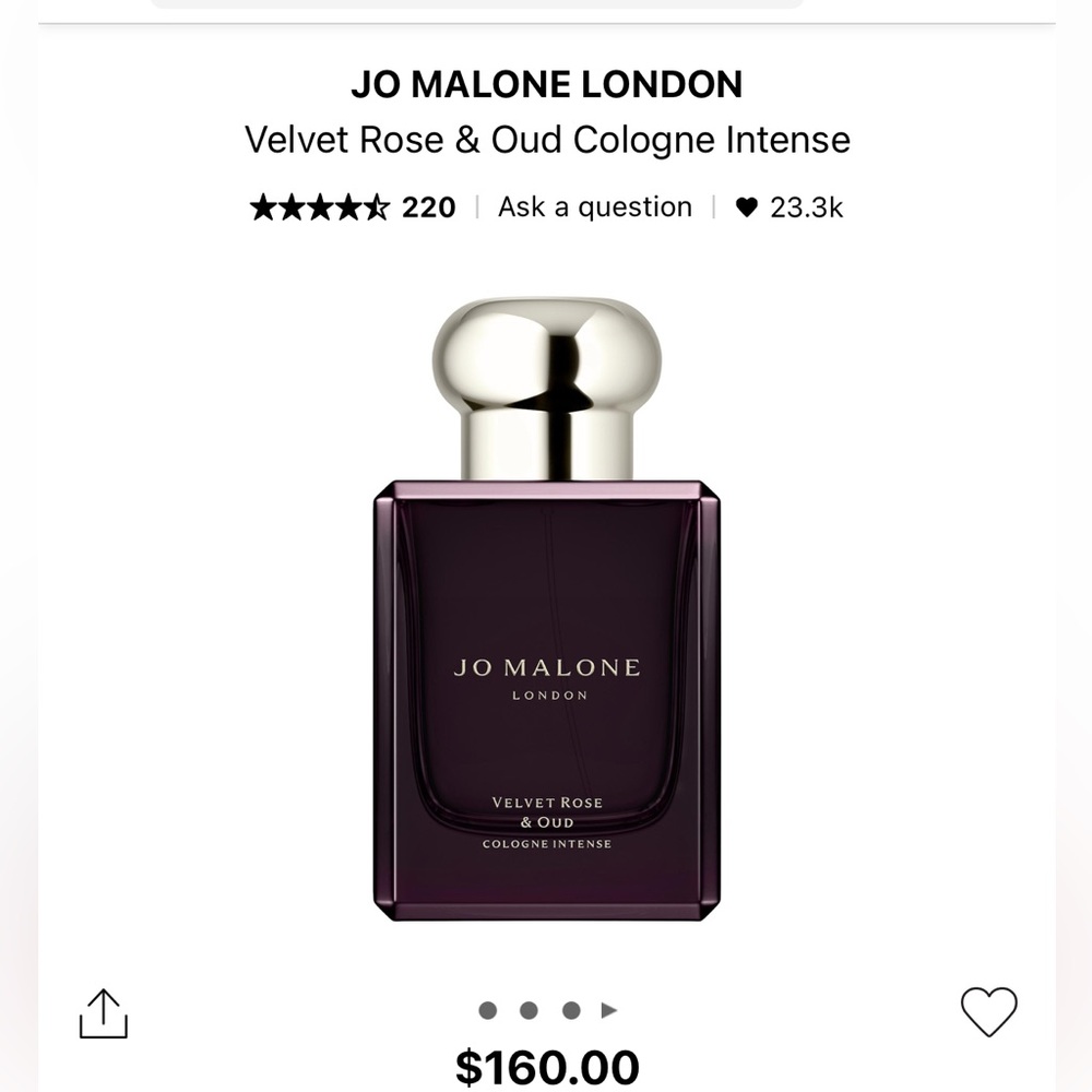 Jo Malone Velvet Rose & Oud Cologne 1.7oz - Picture 2 of 4